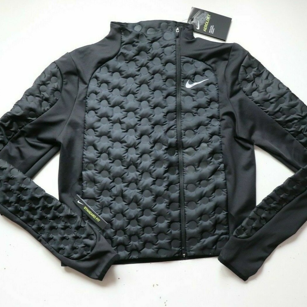 Nike Aeroloft Running Repel Light Bomber Zip Jacket Black BV3847-010 XXL